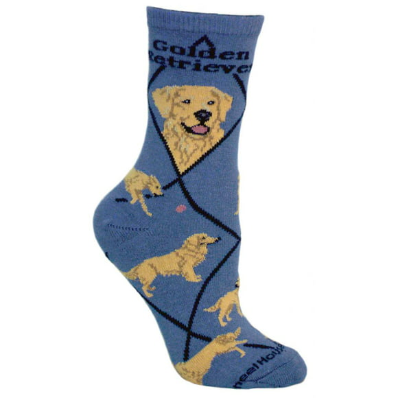 Casual Golden Retriever Dog Socks Cotton Dress Socks For Men Women 
